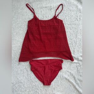 Women's Layered Mesh Swimsuit Tankini Bathing Suit